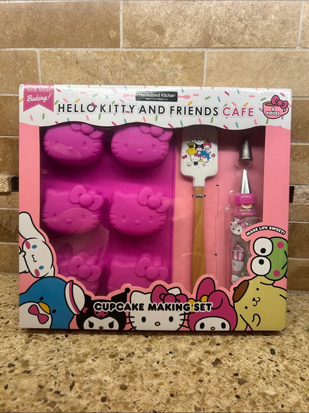 Hello Kitty Pink Silicone Cupcake Mold & Baking Tool Set